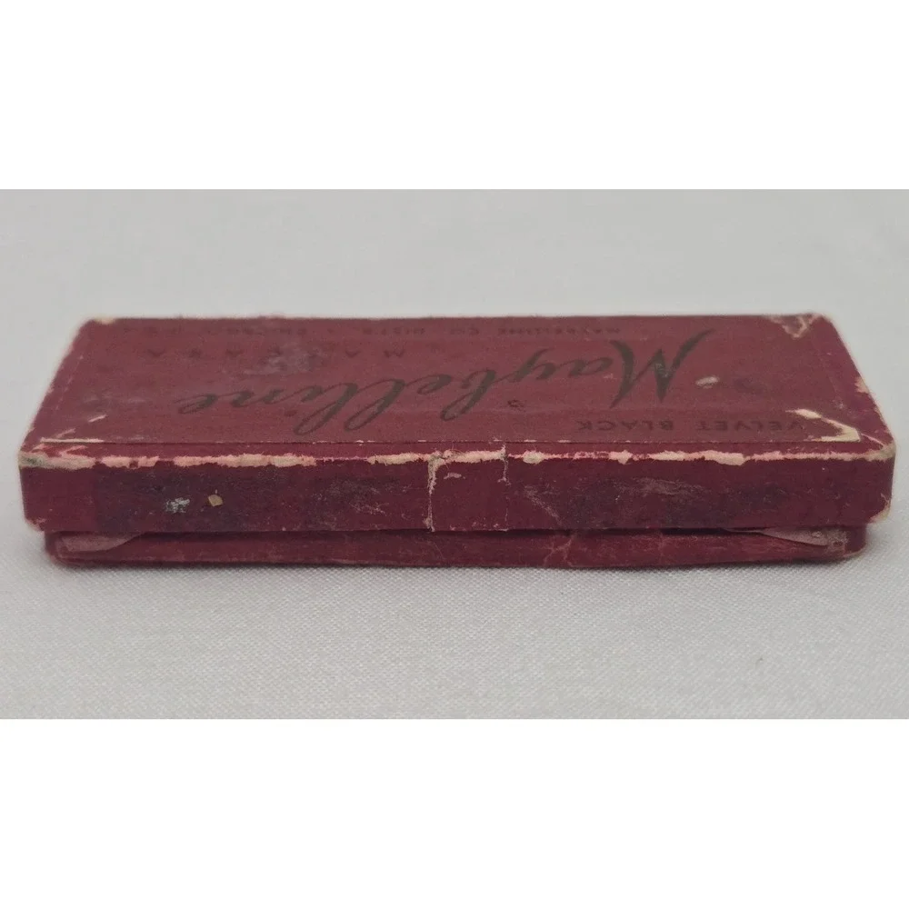 Vintage 1930s Maybelline Velvet Black Mascara Original Brush Original Red Box